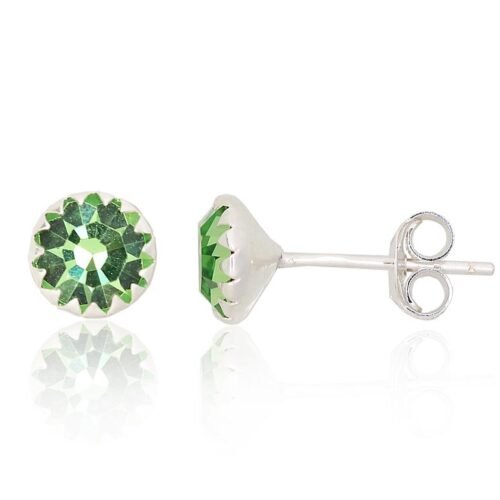 Silver stud earrings with Zirkons