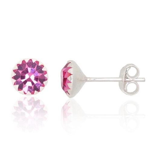 Silver stud earrings with Zirkons