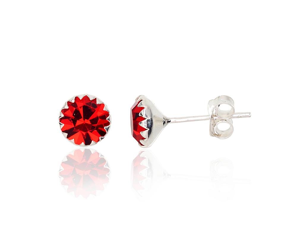 Silver stud earrings with Zirkons