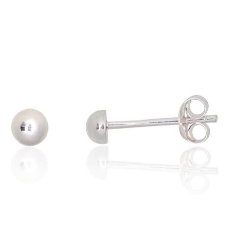 Silver stud earrings