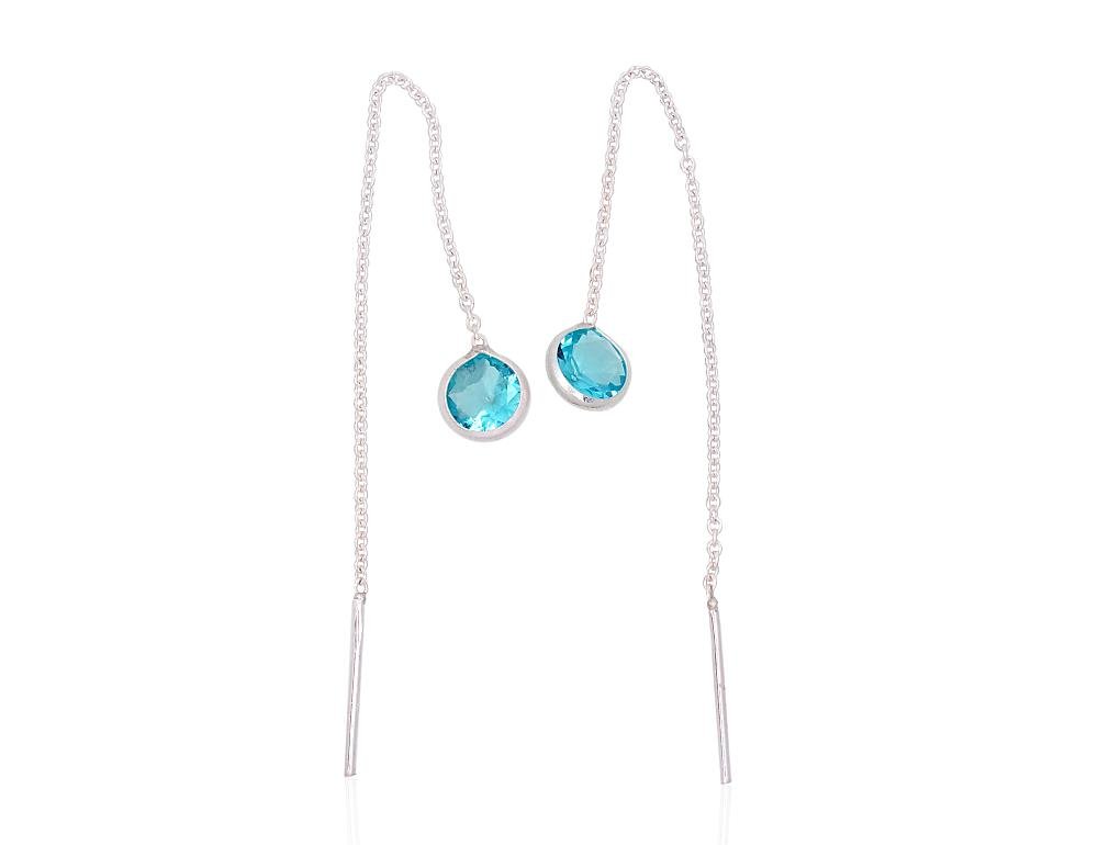 Silver earrings with Zirkons