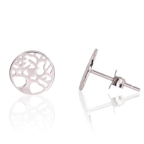 Silver stud earrings