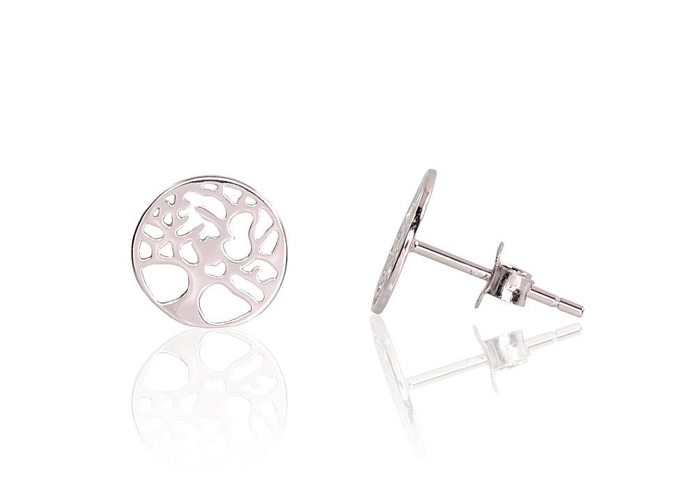 Silver stud earrings