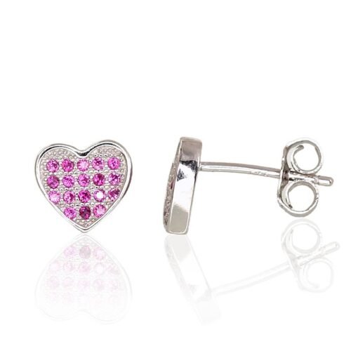 Silver stud earrings with Zirkons
