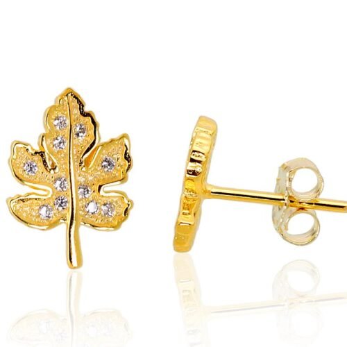 Silver stud earrings with Zirkons