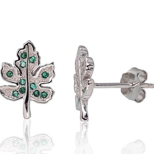 Silver stud earrings with Zirkons