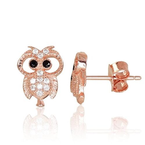 Silver stud earrings with Zirkons