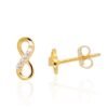 Silver stud earrings with Zirkons
