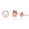 Silver stud earrings with Zirkons