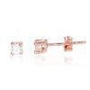 Silver stud earrings with Zirkons
