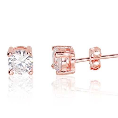 Silver stud earrings with Zirkons