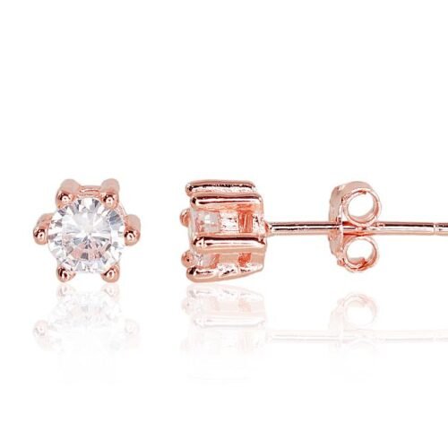 Silver stud earrings with Zirkons