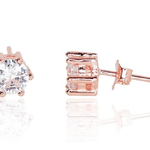 Silver stud earrings with Zirkons