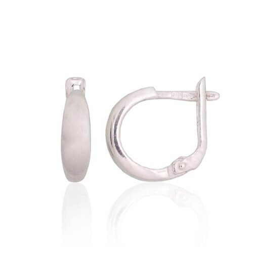 Silver earrings with 'english' lock