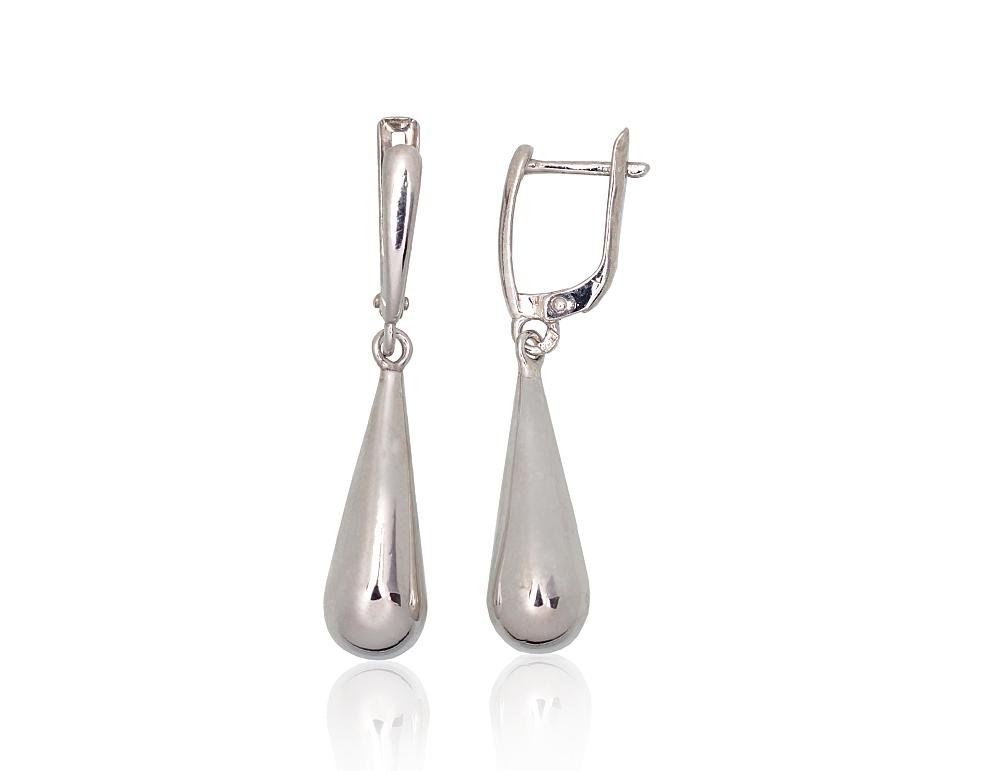 Silver earrings with 'english' lock