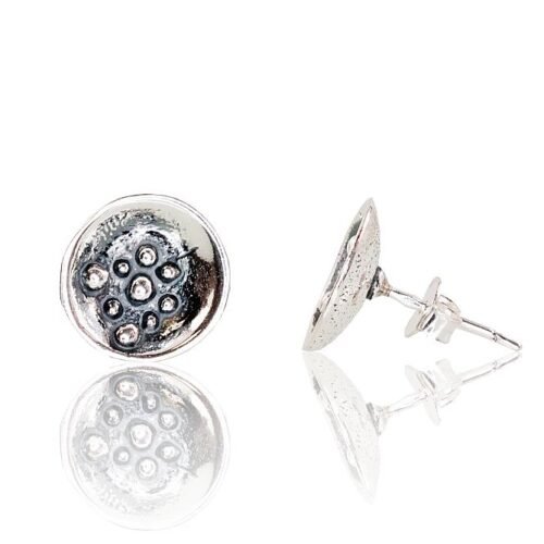 Silver stud earrings