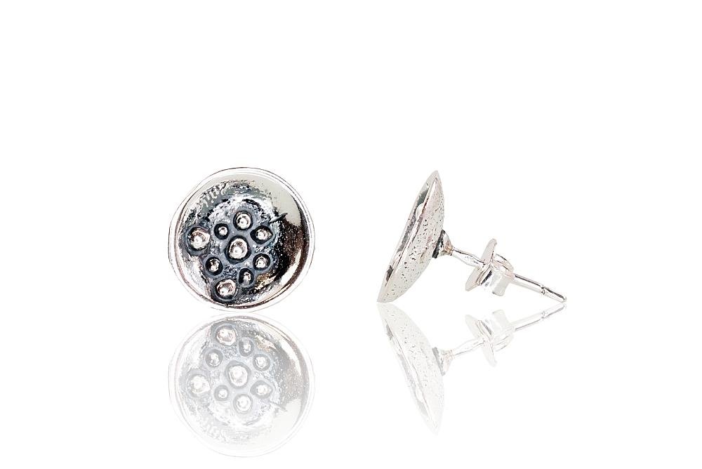 Silver stud earrings