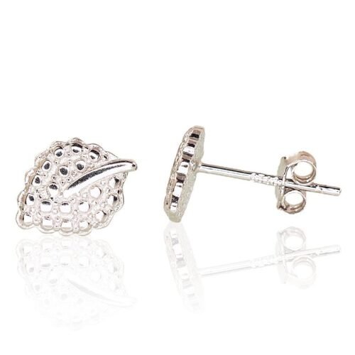Silver stud earrings