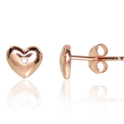 Silver stud earrings with Zirkons
