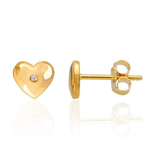 Silver stud earrings with Zirkons