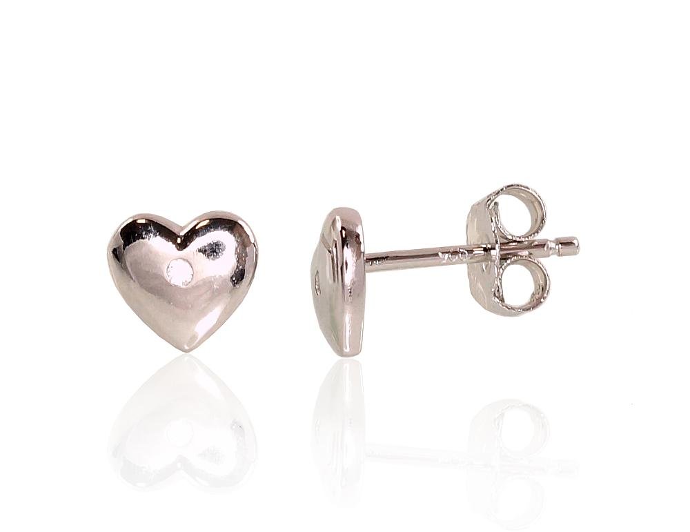 Silver stud earrings with Zirkons