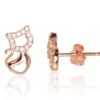 Silver stud earrings with Zirkons