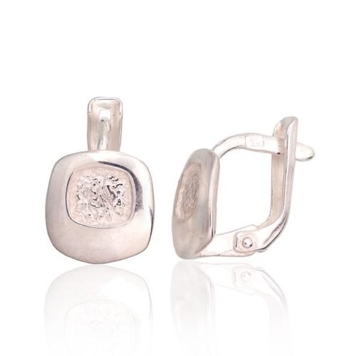 Silver earrings with 'english' lock
