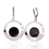 Silver earrings with Agate
