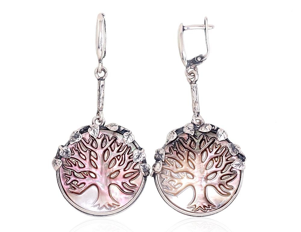 Silver earrings with Mother-of-pearl