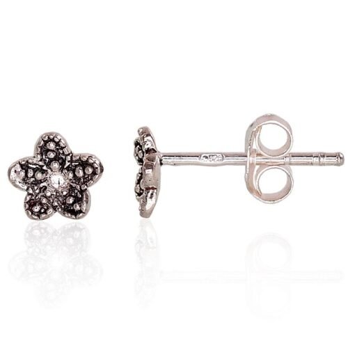 Silver stud earrings