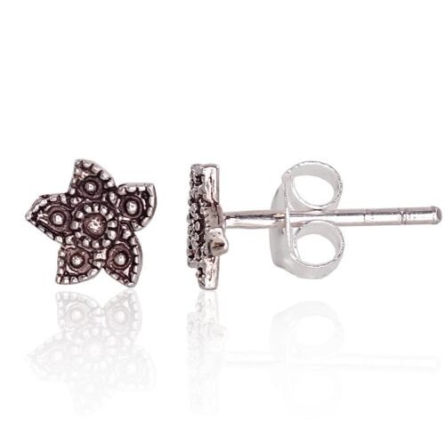 Silver stud earrings