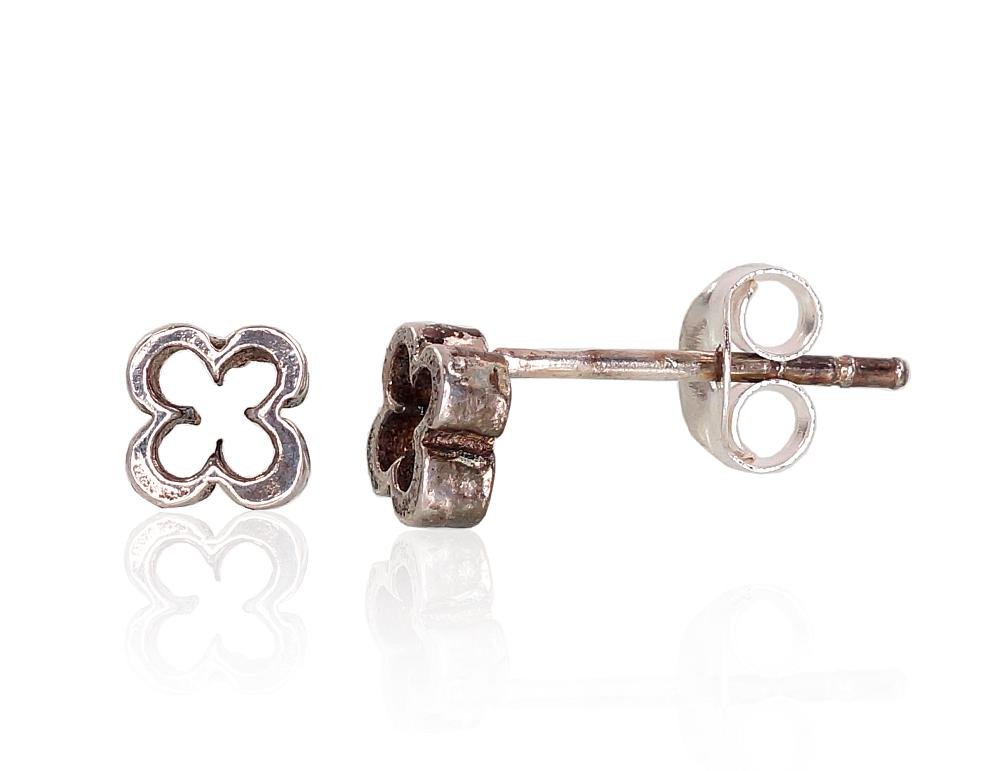 Silver stud earrings