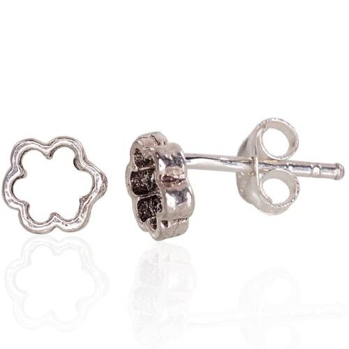 Silver stud earrings