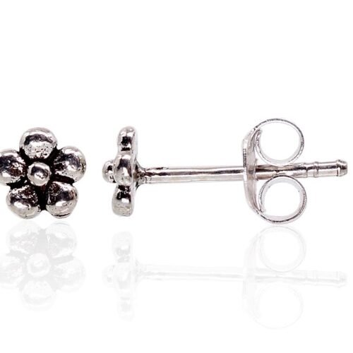 Silver stud earrings