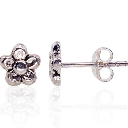Silver stud earrings