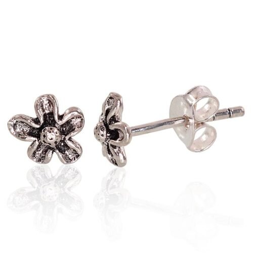 Silver stud earrings