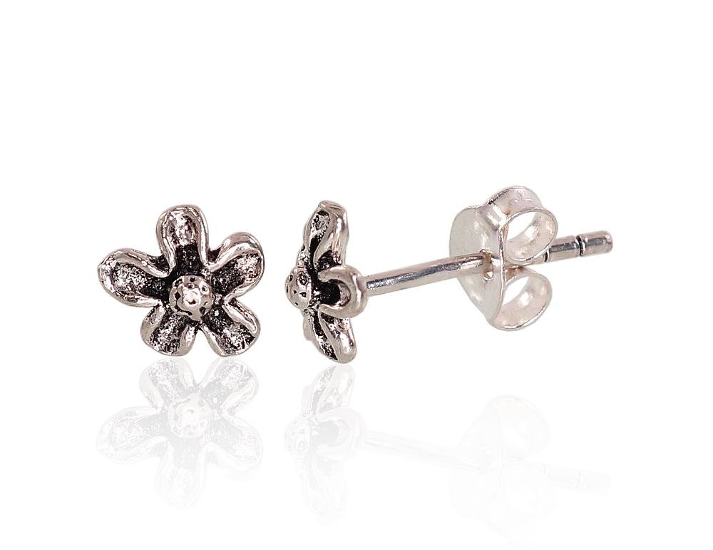 Silver stud earrings