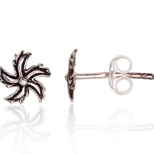 Silver stud earrings