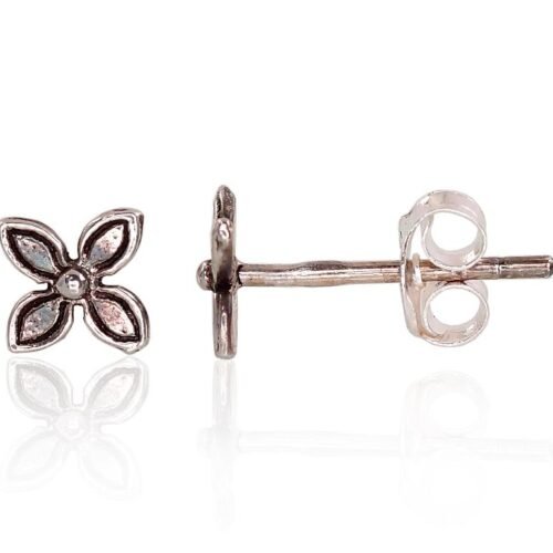 Silver stud earrings