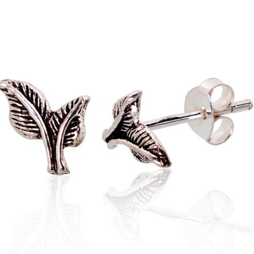 Silver stud earrings