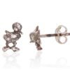 Silver stud earrings