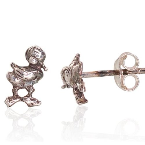 Silver stud earrings
