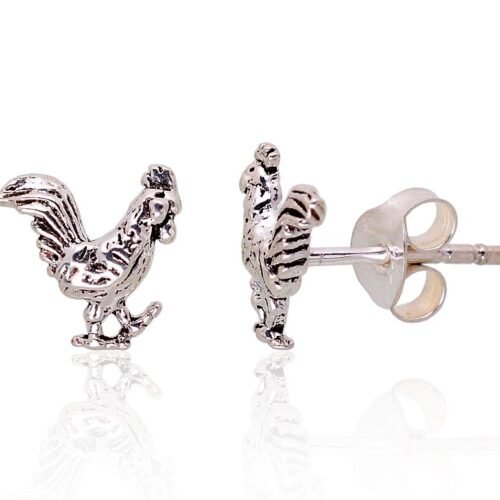 Silver stud earrings