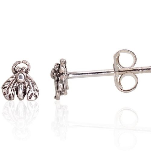 Silver stud earrings
