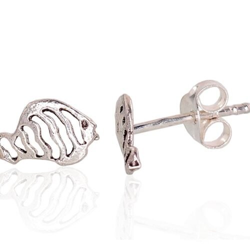 Silver stud earrings