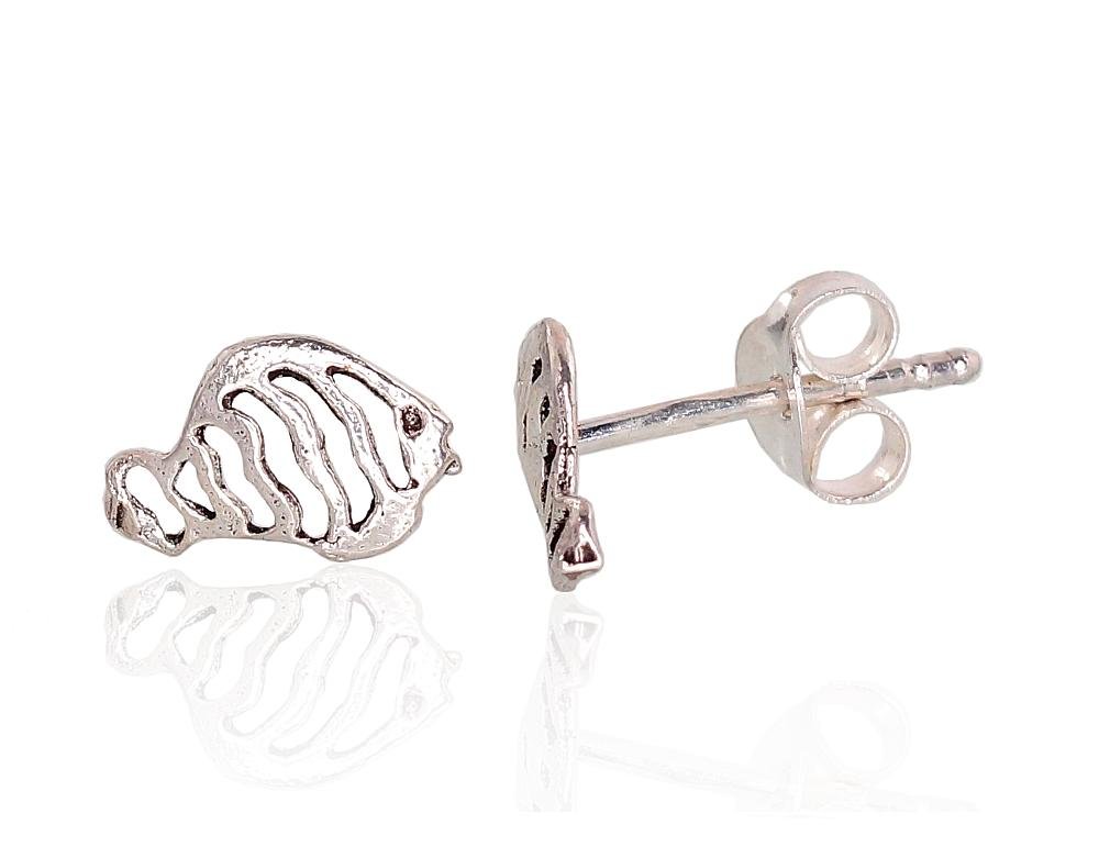 Silver stud earrings