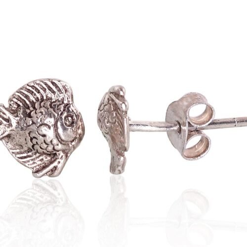 Silver stud earrings