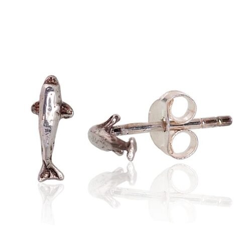 Silver stud earrings