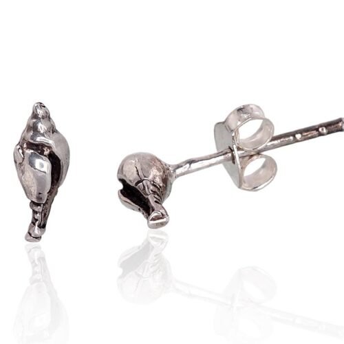 Silver stud earrings