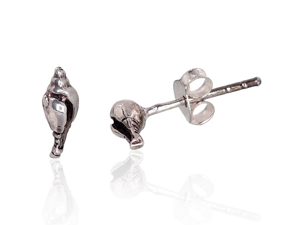 Silver stud earrings